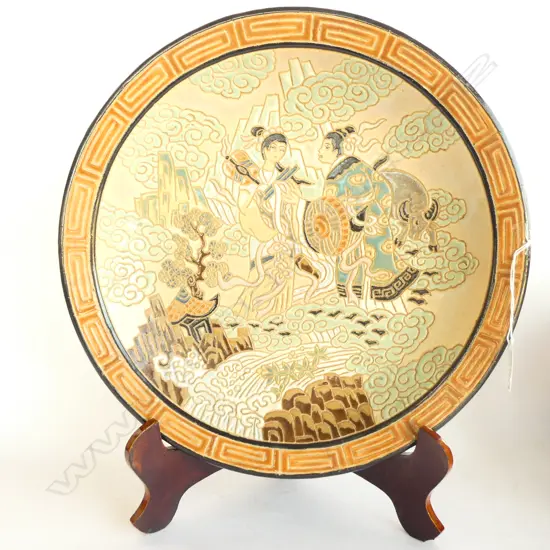 ARTEXPORT, SAIGON, LGE SHALLOW DISH, DIA. 350MM