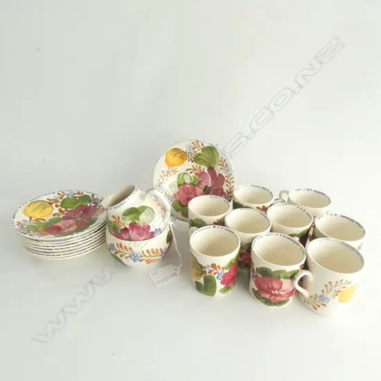 20 PCE BELLE FIORE DEMITASSE SET 9 DUOS + MILK & SUGAR