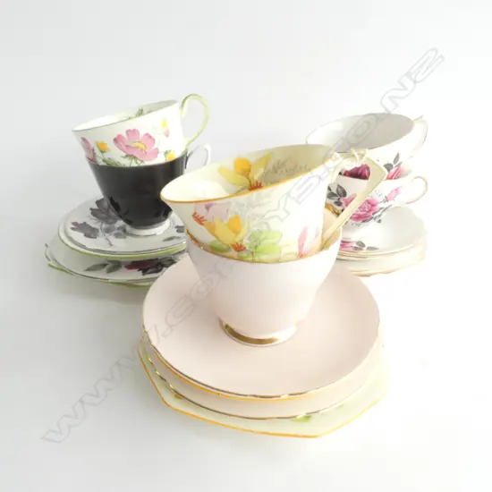 6 TRIOS; PARAGON, SHELLEY, AYNSLEY ETC