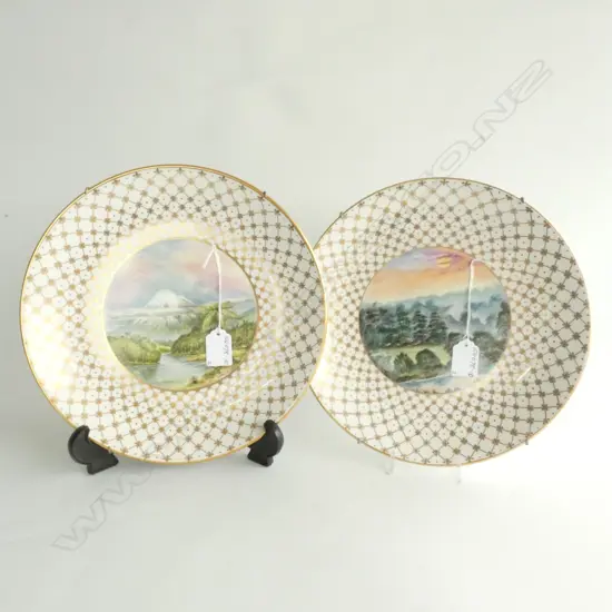 2 RICK LEWIS H/coloured PLATES. MT TARANAKI & FOREST SCENE