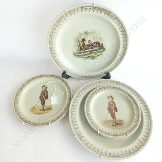 SET 4 PINDER BOURNE & CO. PLATES CHILDREN SERIES