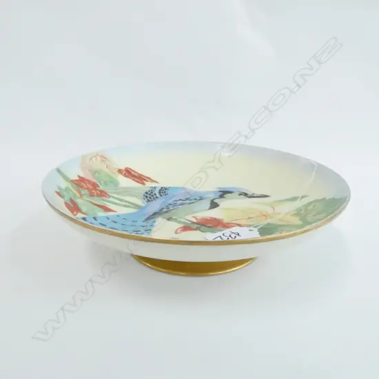 RARE HAND PAINTED TAZZA BY RUTH BASSETT FOR HAVILAND LIMOGES D.216 AF