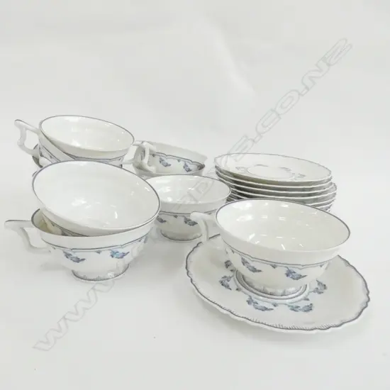 10 HAVILAND LIMOGES CUPS & SAUCERS