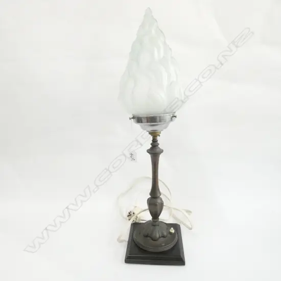VINTAGE TABLE FLAME TABLE LAMP H. 640MM