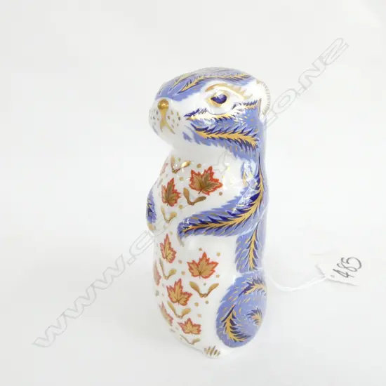 ROYAL CROWN DERBY CHIPMONK PAPERWEIGHT H 100 MM C 1970/80