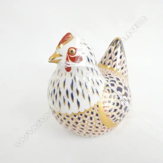 ROYAL CROWN DERBY CHICKEN PAPERWEIGHT H 80 MM C 1970/80