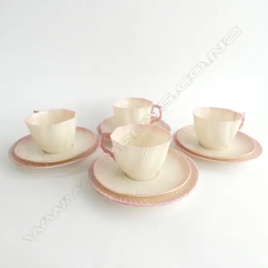 4 BELLEEK BLACK LABEL TRIOS 