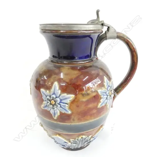 DOULTON LAMBETH PEWTER LIDDED JUG H 200 MM