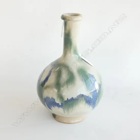 OLD JAPANESE SHIGARAKI POTTERY BOTTLE VASE