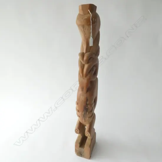 BRYAN MCCURRACH CARVED WOODEN TEKO TEKO POST H. 810MM