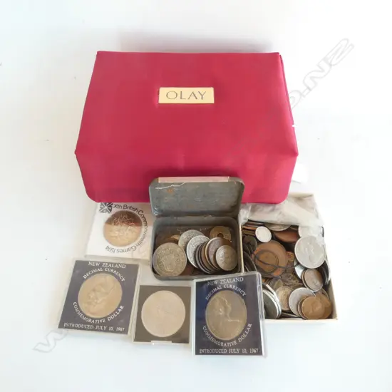 LOT ASST N.Z AND WORLD COINS