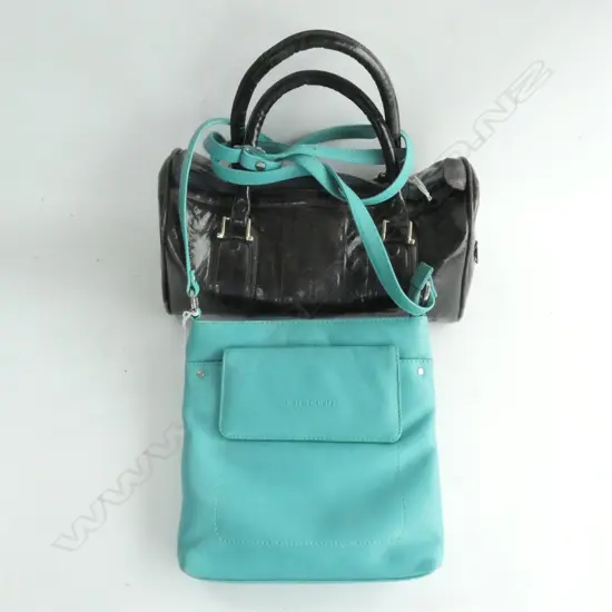 EEL SKIN BAG + FASCINO ITALIAN BLUE LEATHER BAG