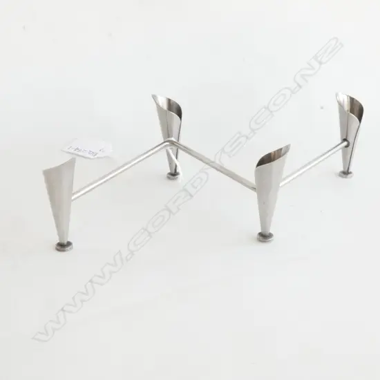 LILY SHAPED CANDELABRA, METAL, EUROPEAN