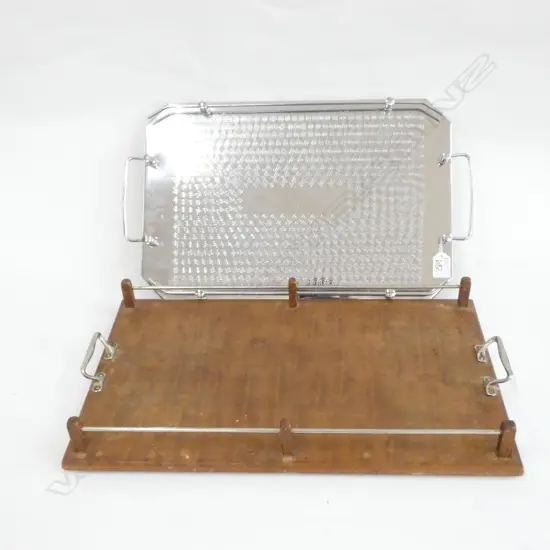 2 VINTAGE DECO STYLE TRAYS L. 495MM