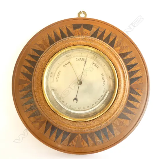 NZ NATIVE TIMBERS FRAMED BAROMETER