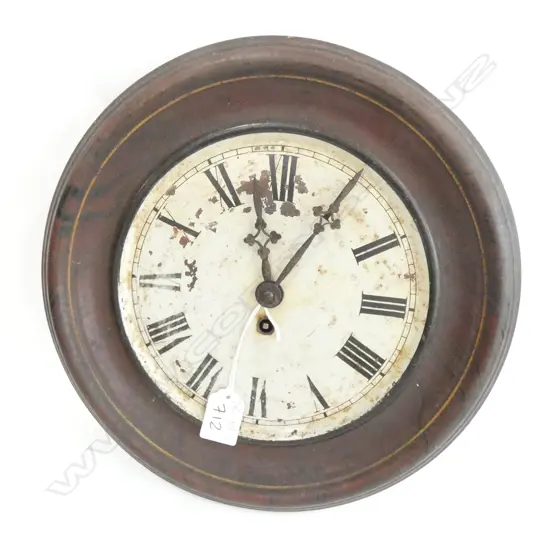 ANTIQUE FRENCH TIN CLOCK 295MM DIA