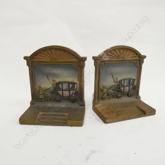 BRADLEY & HUBBARD CAST ART DECO BOOKENDS