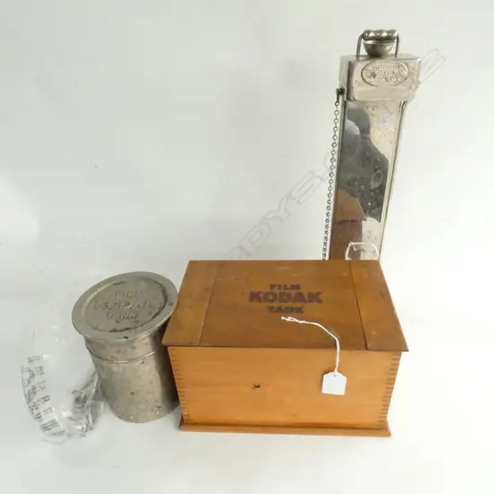 2 VINTAGE FILM DEVELOPING TANKS: KODAK & BUTCHERS-CARBINE...