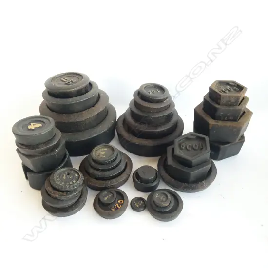 BOX ASST CAST IRON STACKING WEIGHTS