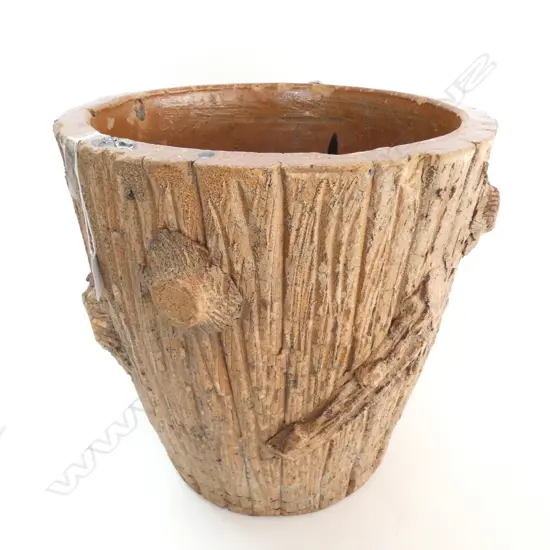  RARE EXTRA LARGE CRUM BRICKWORKS LOG PLANTER H.380mm