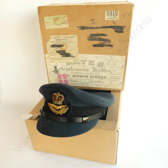 Original British WWII Royal Air Force RAF Officer Visor Cap