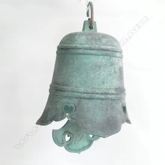 OLD ORIENTAL BRONZE TEMPLE BELL H.300mm