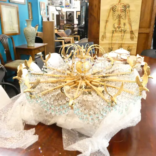 12 ARMED EAGLE CHANDELIER 720MM DIA