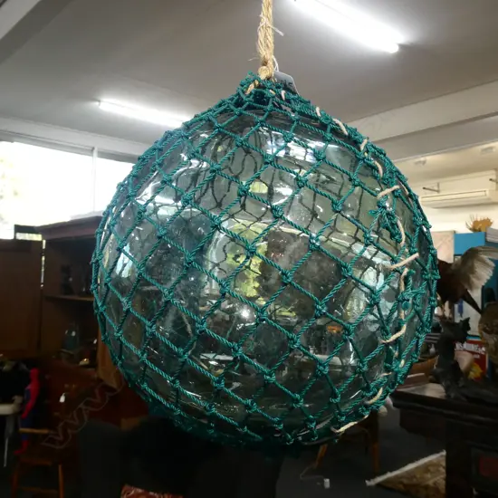 An old Japanese glass fishing float