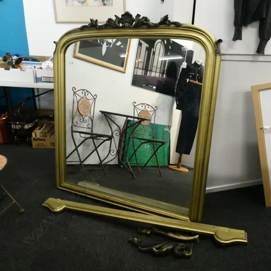 ANTIQUE OVERMANTEL MIRROR