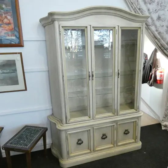 LARGE FRENCH STYLE GLAZED CABINET H. 2100MM W. 1580MM