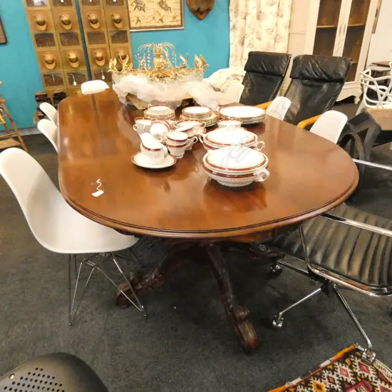 LONG MAHOGANY DINING TABLE L2470 MM