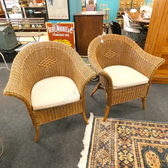 PR WOVEN CANE CHAIRS 