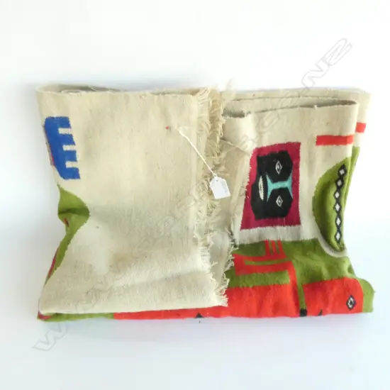EQUADORIAN HAND WOVEN WALL HANGING C1973, W. 1370X400MM