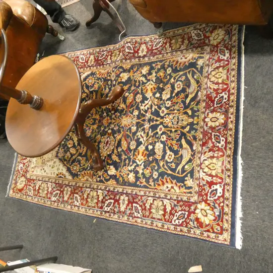 VINTAGE PERSIAN RUG WITH TREE OF LIFE TENDRILS & BIRDS