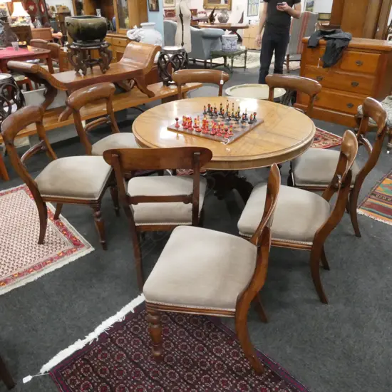 8 MAHOGANY BLADE BACK CHAIRS