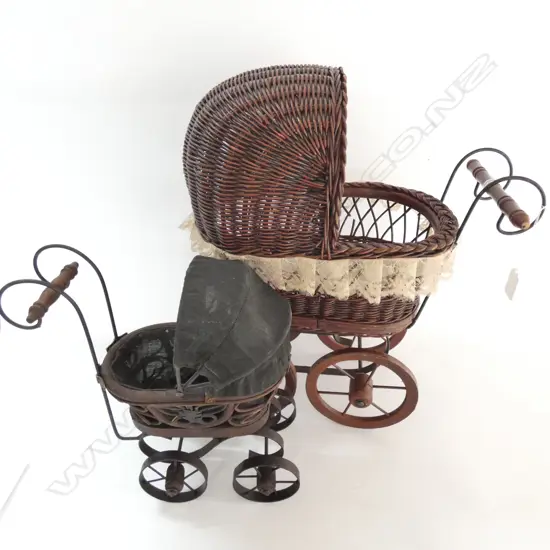 2 SMALL VICT STYLE PRAMS L 360 MM