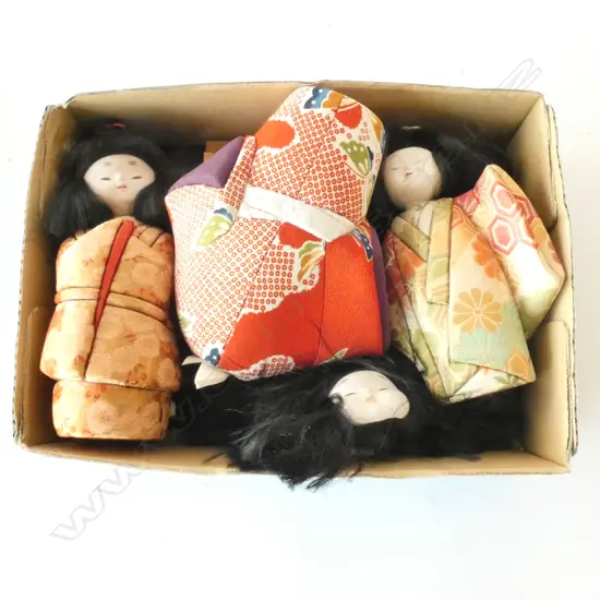 THREE JAPANESE DOLLS, SOME FAULTS