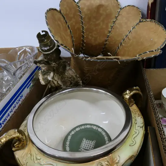 BOX LOT ASST CERAMICS ETC 