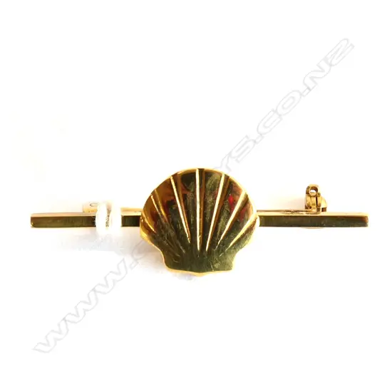 4.6gm 9ct SHELL BAR BROOCH