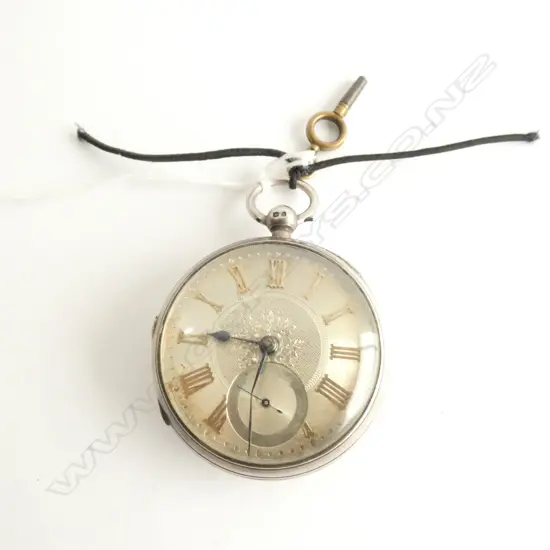 ANTIQUE DAVID PATON SILVER FUSEE POCKET WATCH