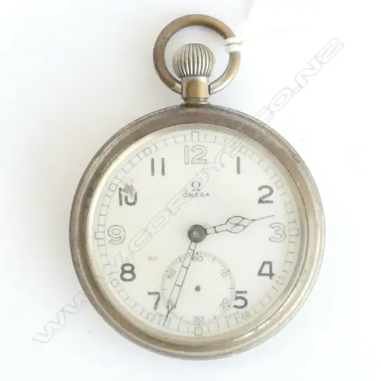 Pocket watch, Omega, Military, working missing second hand