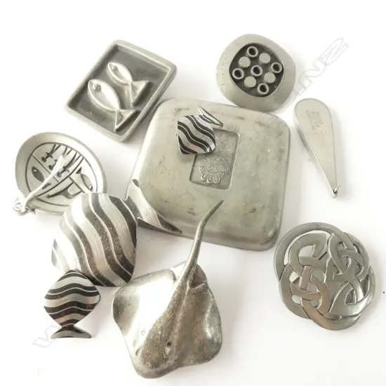 9 ASST. DESIGNER PEWTER PCES