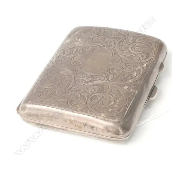 CIGARETTE CASE, STERLING SILVER, HIGH QUALITY IN SUPERB CONDITION, BIRM. 1917, 67gm