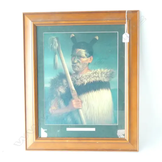 'REWI MANGA MANIAPOTO' PRINT BY LINDAUER 290 X 370MM