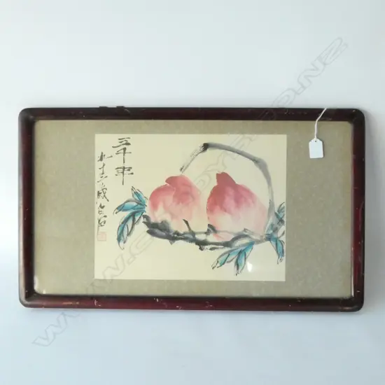 ORIENTAL FRAMED WATER COLOUR 350 X 270MM