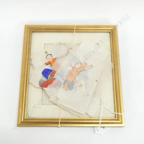 FRAMED CHINESE W/C ON RICEPAPER of TORTURE & UNMOUNTED of THE SAME