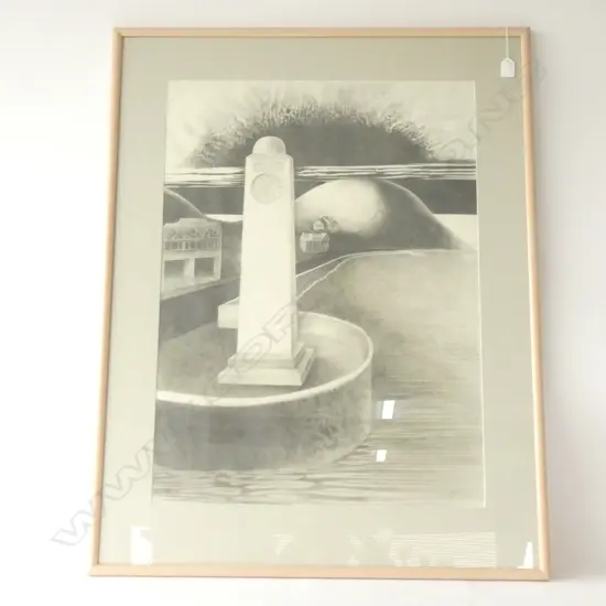 DEVONPORT CLOCK TOWER  SIGNED MW '93 PENCIL 750 X 550MM