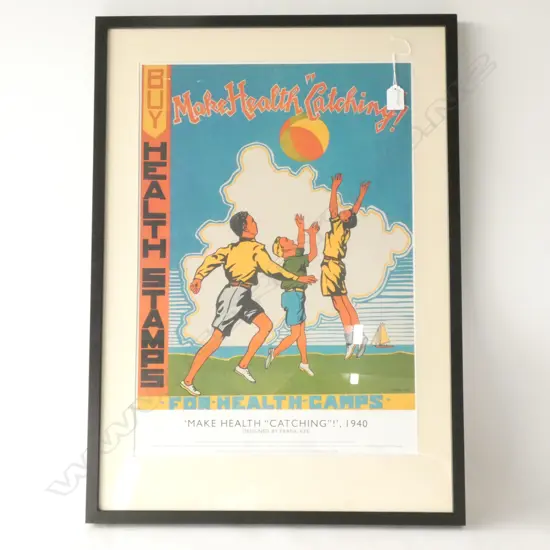 FRAMED REPRODUCTION HEALTH CAMP POSTER 560 X 400 MM