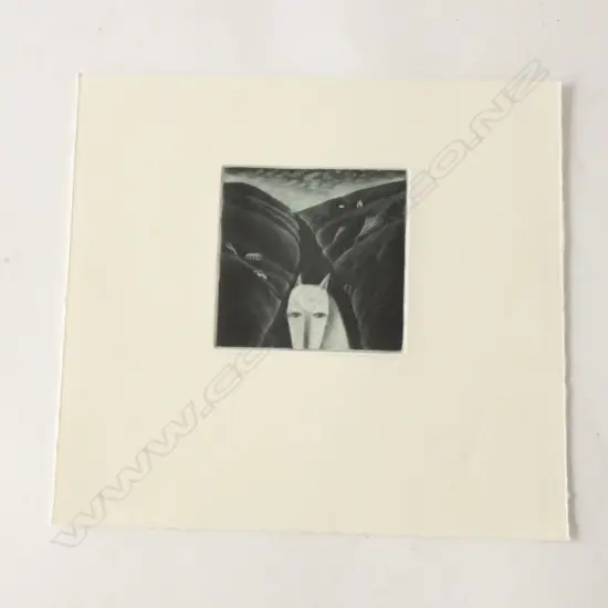 KATHRYN MADILL ‘KILMOG’ MEZZOTINT, SIGNED, DATED 1993 MOUNTED/UNFRAMED. 77 x 77mm