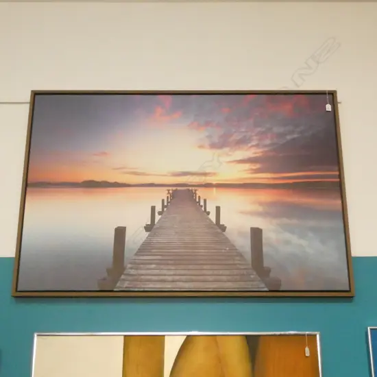 LARGE FRAMED PRINT ON CANVAS 1000 X 1500 MM SLIGHT SCRATCHES